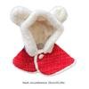 Dog Hoodie Christmas Pet Cloak Ears Hooded Bib Cape Christmas Dog Coat With Hood