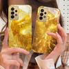 The golden red phoenix For Samsung A 01 52S A04 A05S A10 A12 13 22 23 24 36 42 M02 Note 10 20Ultra 8 9 Golden glass phone case