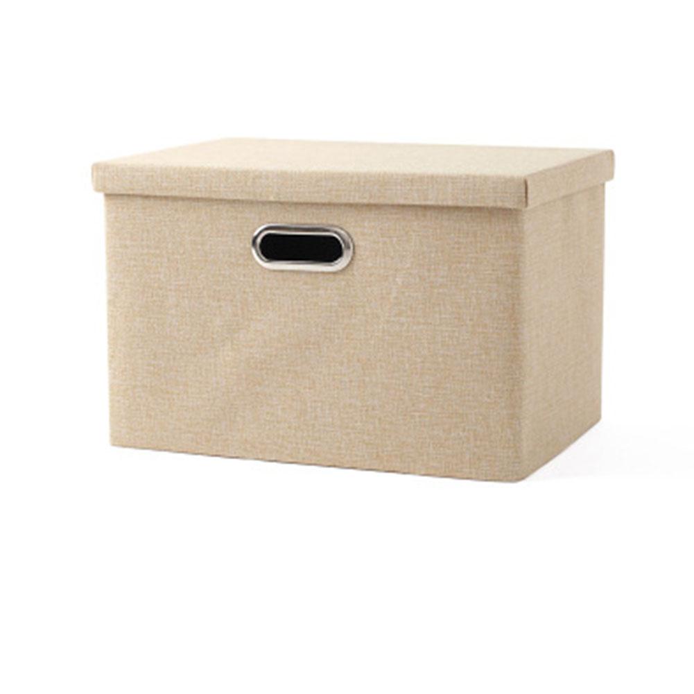 

Folding Square Storage Utility Box Fabric Cube Drawer Organizer Cloth Basket Bag Beigesmall