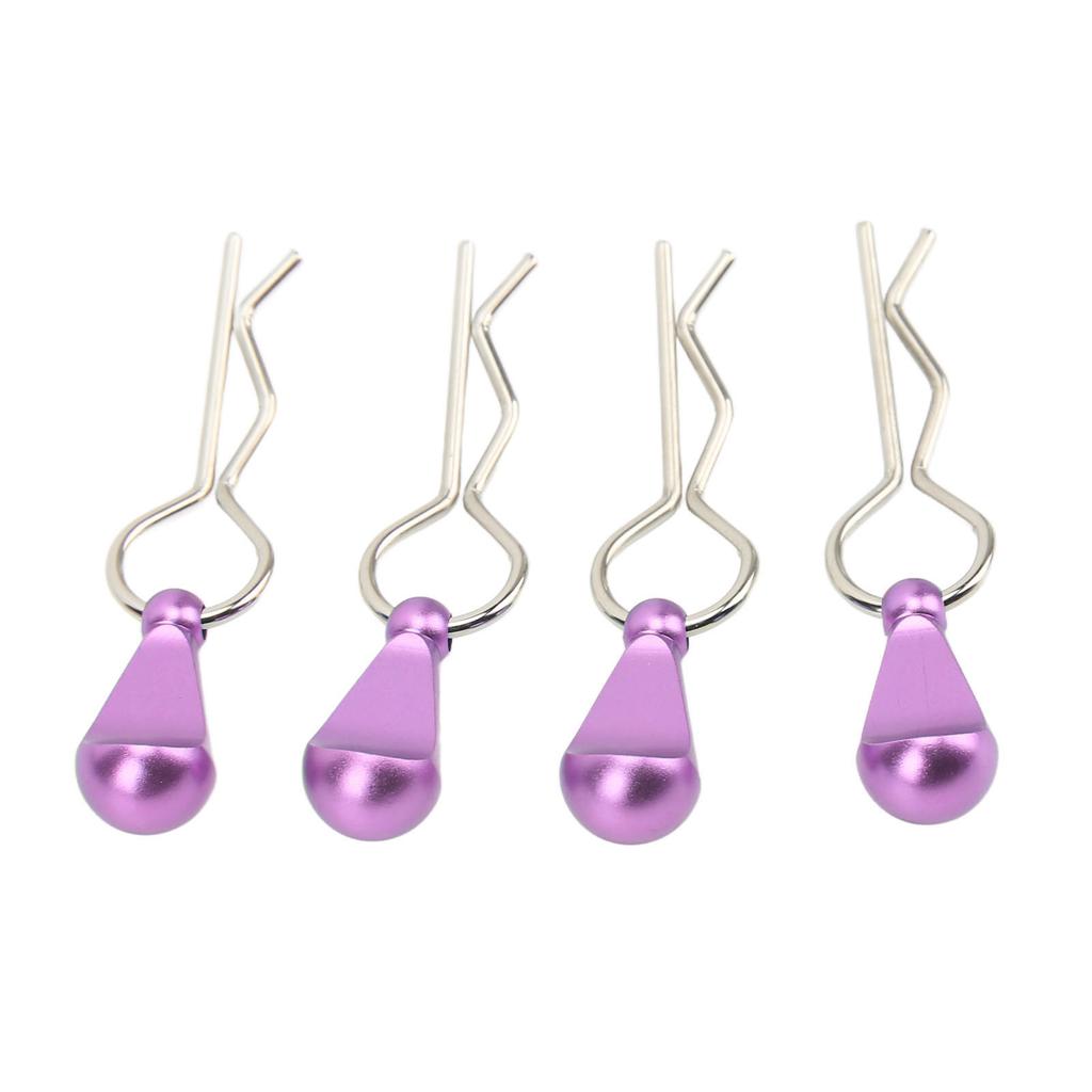 4Pcs Metal RC Car Body Clips with Pull Tabs for 18 110 Remote Control Car Upgrade Parts Purple