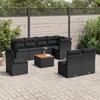 VidaXL Garden Lounge Set with Cushions 9 Pcs, Patio Sofas, Patio Furniture Set, Outdoor Furniture, Black 3256013