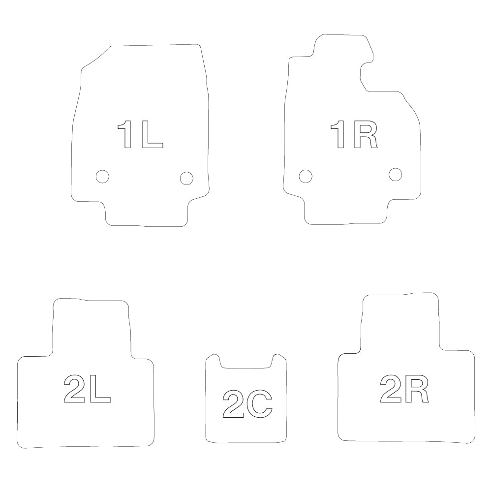 Clazzio Floor Mat 3D Type Set for 1 Lexus RX R4 NEW Rubber Type Black (2022)/12~ ET-1448 [5EETB1448K]