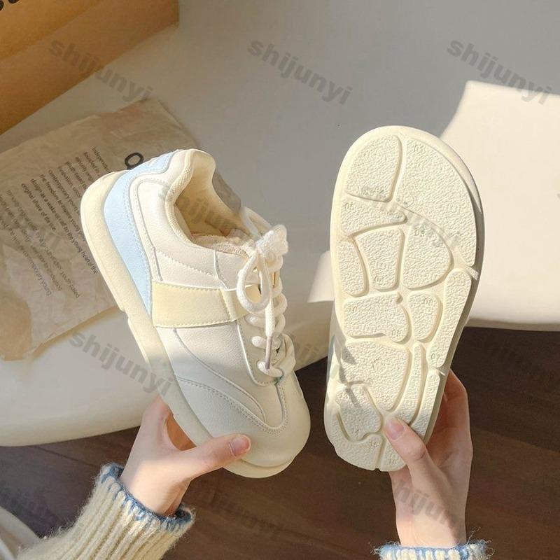 Fashion Women's Casual Shoes 2025 New Soft Sole Aesthetic Non Slip Flats Lightweight Comfortable Fashion Lace Up Luxury Vulcanized Shoes