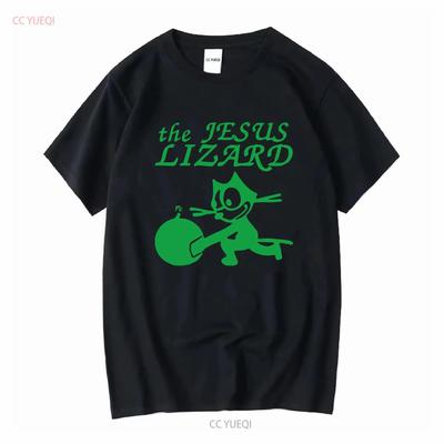 The Jesus Lizard Felix Cat White T Shirt Size S 5XL ST24095 Long or Short Sleeves Vintage Washed Graphic Streetwear Comfortable