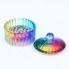 Color  Glass Dish Acrylic Powder Liquid Holder Container Shape Nail Lid Cup Bowl Manicure Accessories