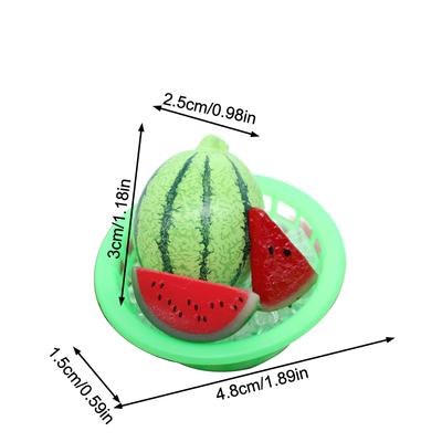 1/12 Casa de Bonecas Simulação Melancia Gelada Melão Cantalupo Modelo Casa de Bonecas Mini Frutas Brinquedos Acessórios de Cozinha para Casa de Bonecas