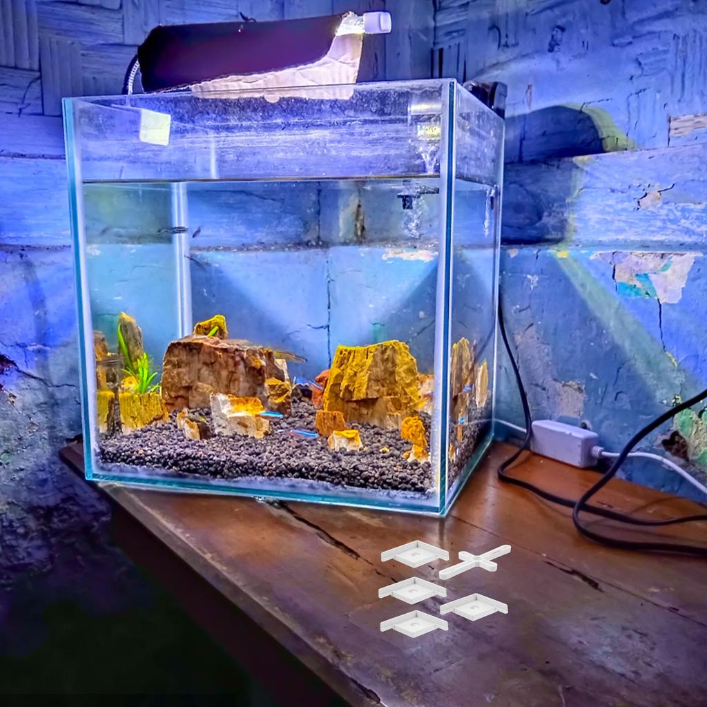 1 Set Fish Tank Bottom Base Sturdy Plastic Corner Guards Protective Aquarium Furniture Corner Cover Anti-Collision Support