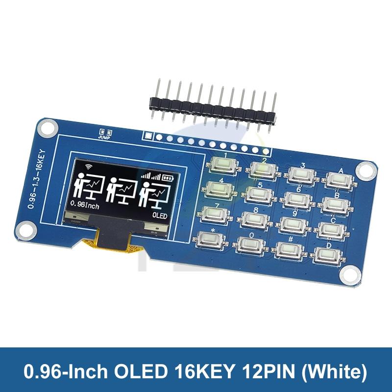 TZT 0.96/1.3 inch I2C OLED Display Driver SH1116/SH1315 with 1x4/4x4 keyboard Display Module screen module