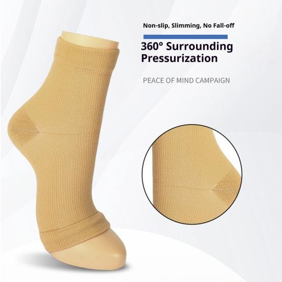 1 Paar Fersensporn Socken Achillessehnenentzündung Linderung Sportliche Fuß Knöchel Bandage Socken Rutschfest Feuchtigkeitstransportierend Herren Damen Zehenlos Knöchel Kompressionsmanschetten