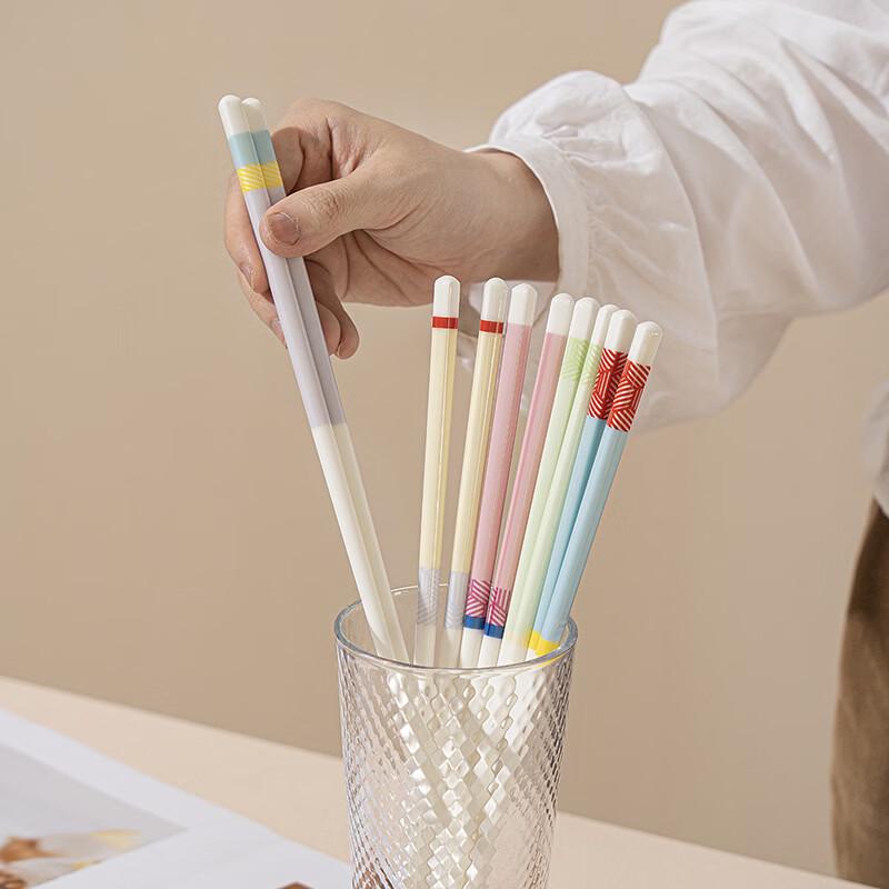 TLXT Ceramic Color-block Chopsticks