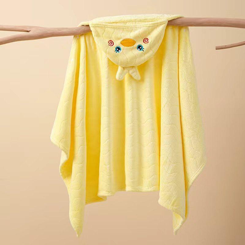 Coral Fleece Children'S Cape Bath Towel Newborn Bath Towel Square Baby Wrap Quilt Children'S Quilt