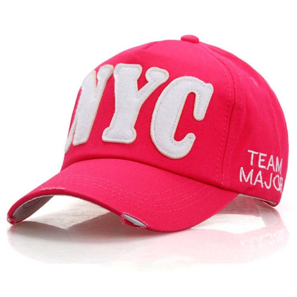 Broken Hole NYC Embroidery Baseball Cap Adjustable Sunscreen Hats  For Man Women
