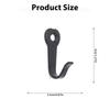 Industrial Style Metal Hooks Durable Iron Coat Black Hanger Rack for Closet Entryway Home Organization