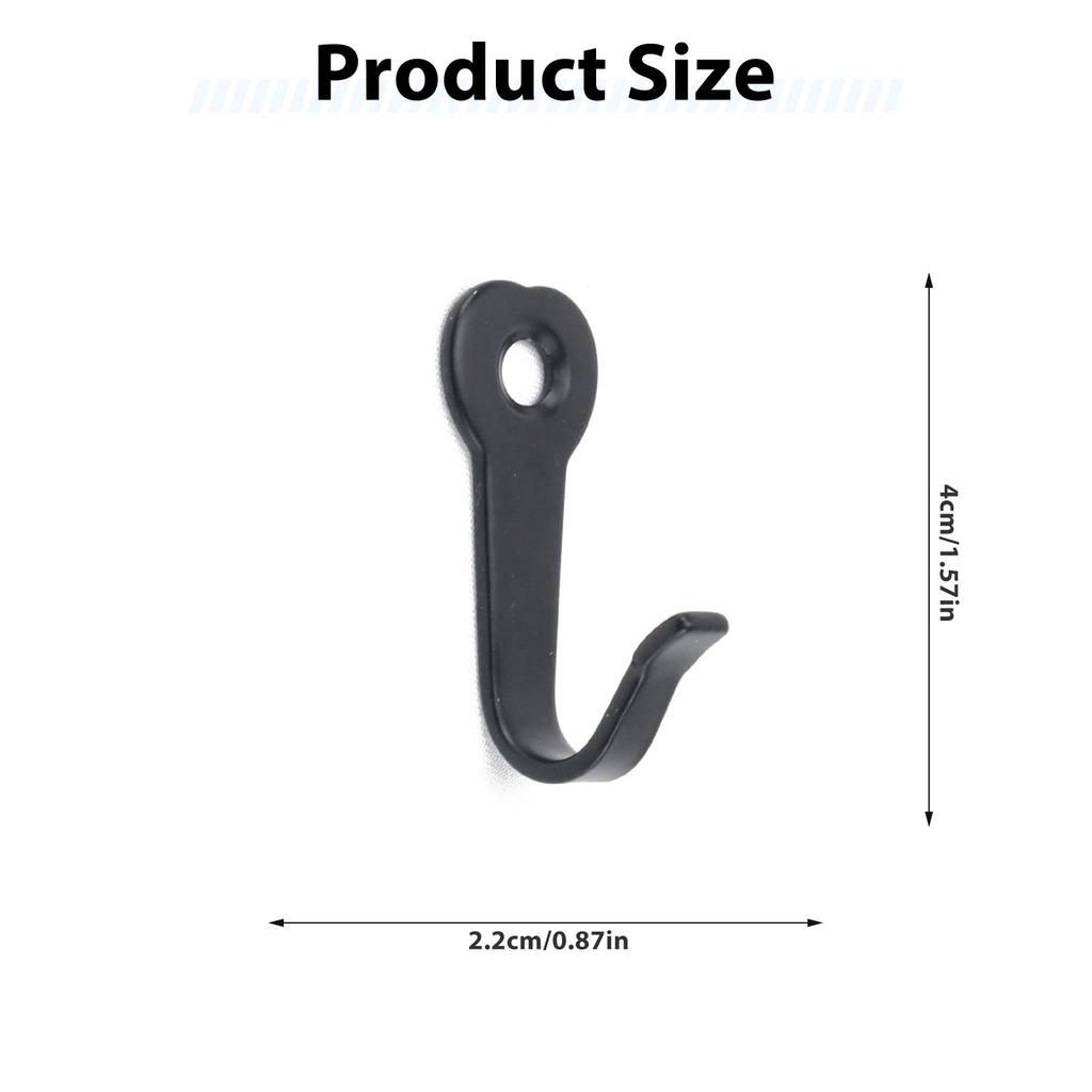 Industrial Style Metal Hooks Durable Iron Coat Black Hanger Rack for Closet Entryway Home Organization