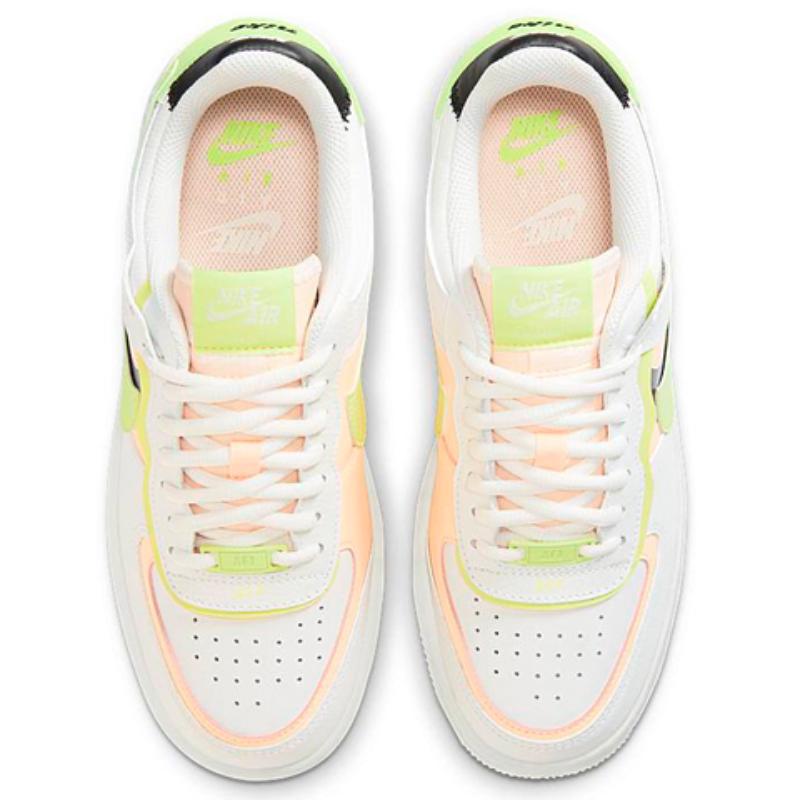 Nike Air Force 1 Low Shadow Summit White Barely Volt Crimson Tint Women's Sneakers CI0919-107