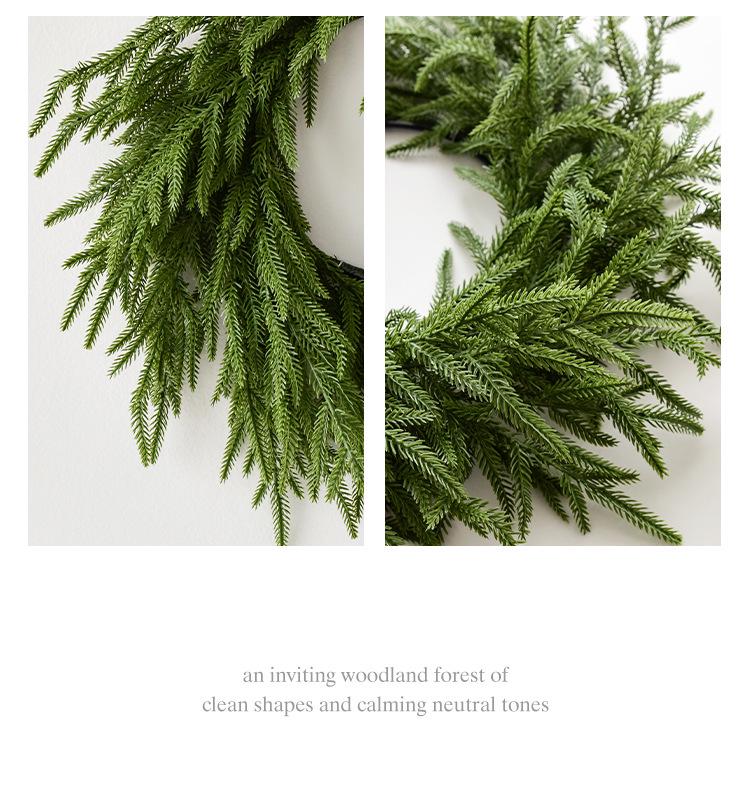Norfolk PE Soft Rubber Christmas Wreath - Door Hanger & Window Decoration