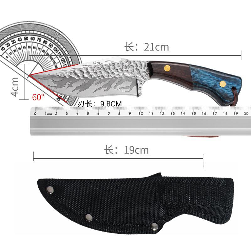 Forged Boning Knife Stainless Steel Butcher Meat Cleaver Knife Handmade Slicing Kitchen Knives With Oxford Cloth Sheath