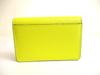Authentic Salvatore Ferragamo Gancini Silver H/W Yellow Leather Business Card Holder #a825  Refurbished