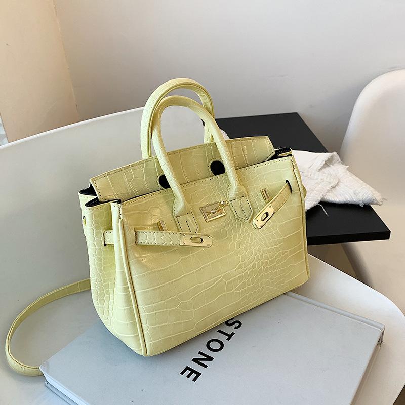 

Мода для поїздок на роботу, портативна жіноча сумка, сумка високого класу, модна сумка з крокодиловим візерунком, платинова сумка, сумка через плече, модна жіноча сумка жовтий