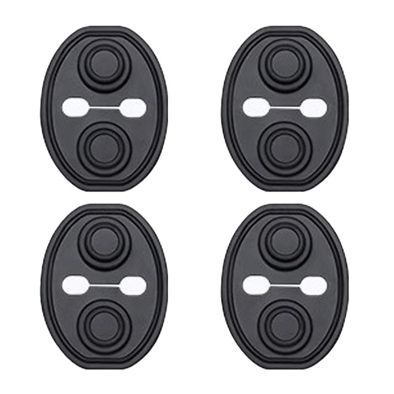 SEAMETAL 4pcs Car Doors Lock Protector Cover Auto Door Lock Shock Absorber Silicone Cushion Car Door Closing Soundproof Covers 4pcs