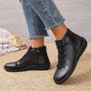 Women Winter Boots Ankle Leather Casual Comfortable Wear For Daily Use Durable Material With Good Quality