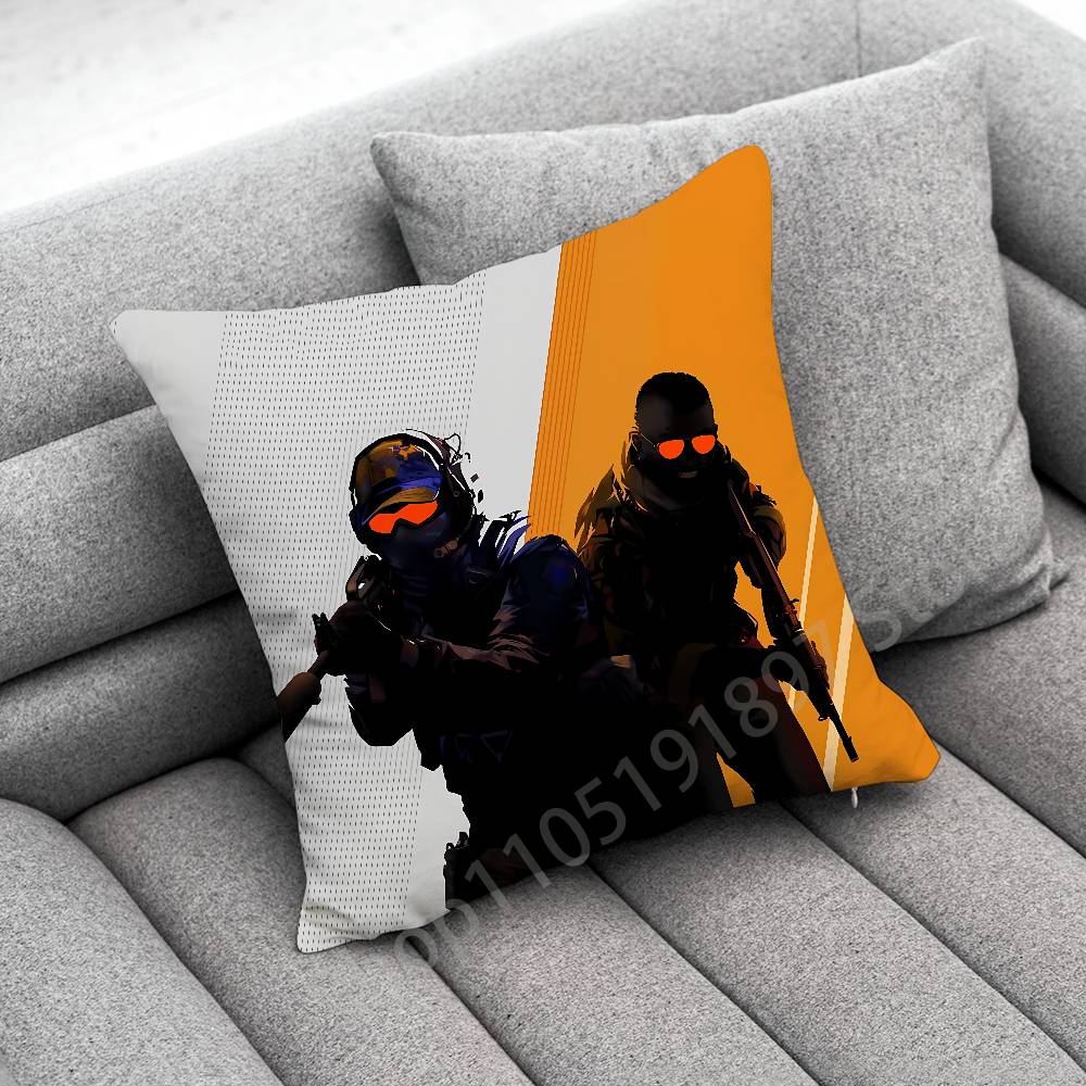 C-CSGO C-CS GO Throw Pillow Case For 45x45cm 40x40cm 55x55cm 50x50cm 30x30cm Square Car Pillowcase Shell