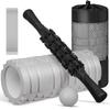 Foam Fascia 500KG Load Massage Fascia Roller Comes with Storage For Ultra Home Muscle Yoga Sports Set Gray Roller, Release, Capacity, Roller, Set,