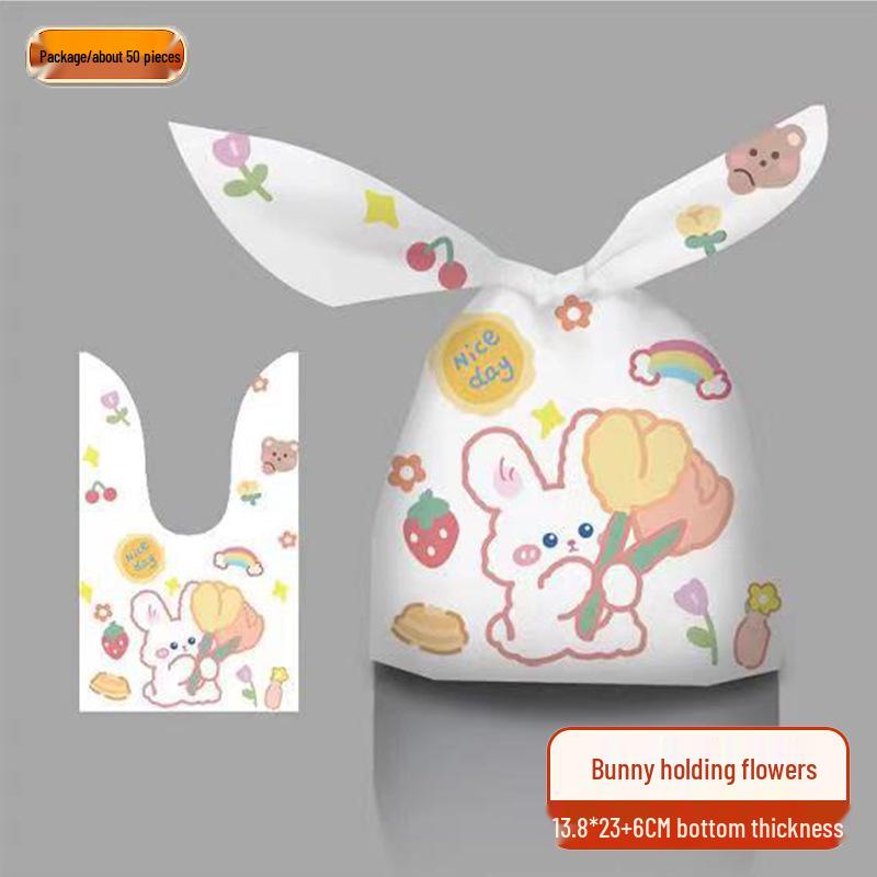 Children's Day Gift Bag: Snowflake Crisps, Snacks, Biscuits, Candy Rabbit Ear Packaging