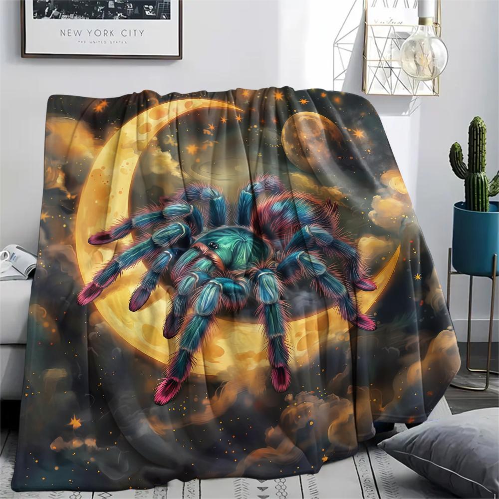 Animals Sleeping Clouds Moon Print Flannel Blanket,High Quality Comfortable for All Seasons,Home Decor,Warmth and Comfort,Perfect for Christmas Gifts