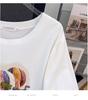 Women's Plus Size Loose Mid-Length Belly Covering Short-Sleeved Round Neck T-Shirt (Sizes 200/300/350 jin)