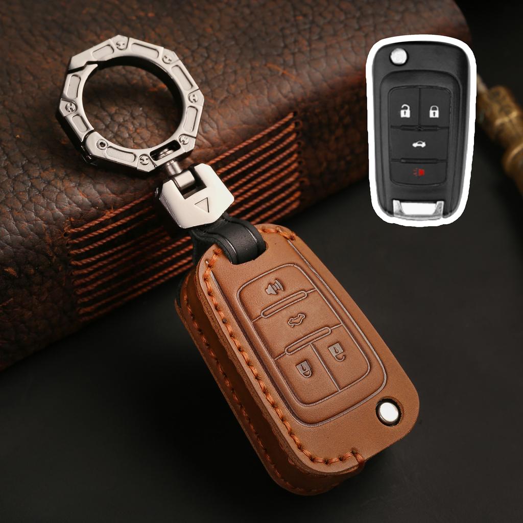 New Leather Car Key Case for Buick For Chevrolet Cruze Aveo Trax Opel Astra Corsa Meriva Zafira Antara J Remote Protect