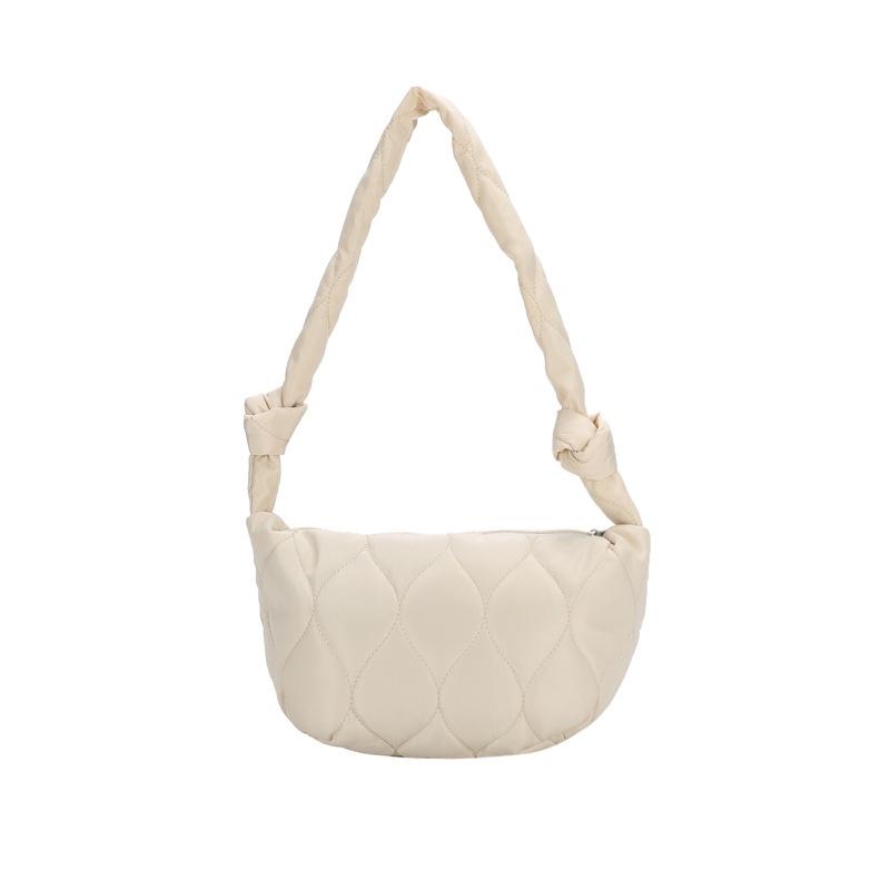 IELGY Versiunea coreeană de mare capacitate pentru femei a geanților cu găluște oblic cu un singur umăr, geantă moon retro din nailon brodat