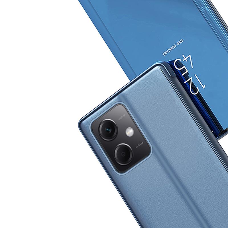 For Xiaomi Poco X5 Pro 5G/Redmi Note 12 Pro Speed 5G/Note 12 Pro 5G View Window PU Leather Phone Case Electroplating Mirror Surface Stand Cover