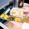 Heat-Resistant Glass Dumpling Tray With Sauce Tray, Divided Dinner Tray, Breakfast Tray, Home Kitchen Tools