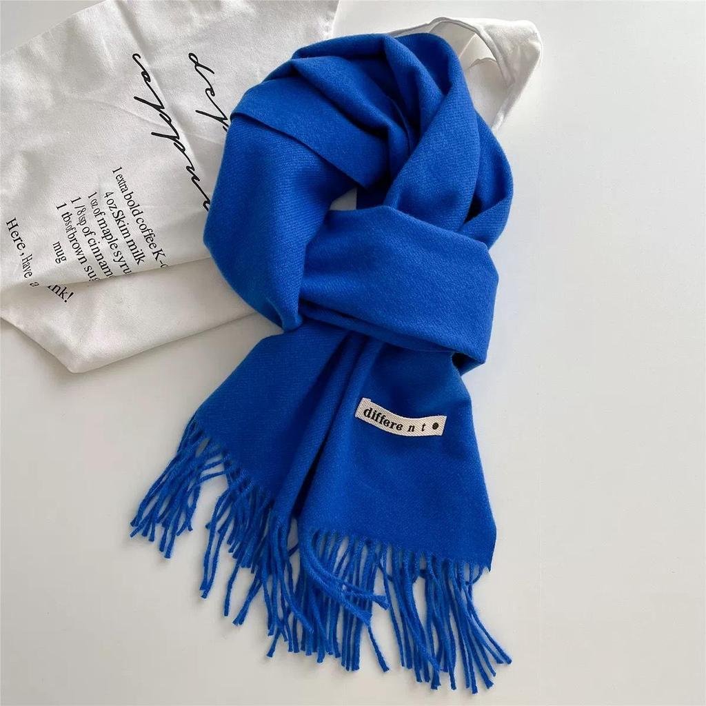 Unisex Ciepły Długi Szalik: Wszechstronny szal w jednolitym kolorze na jesień i zimę