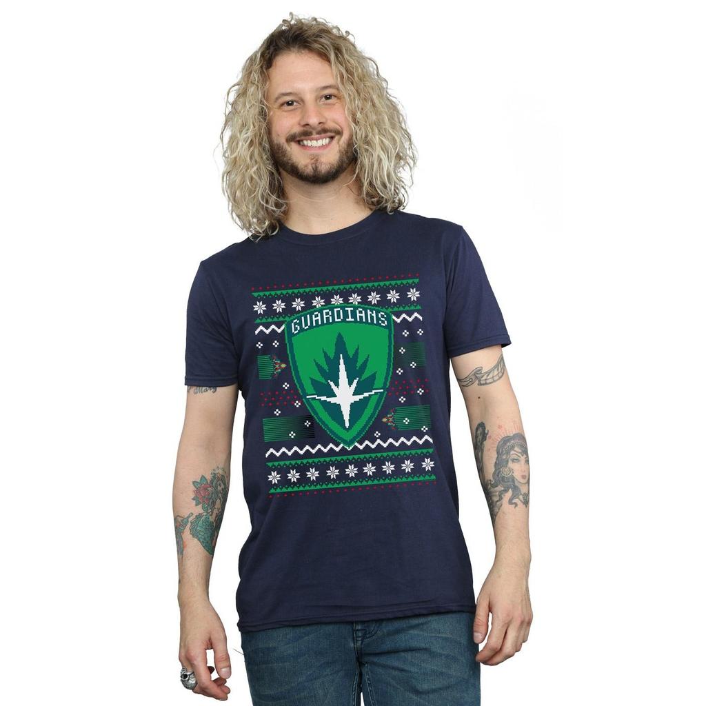Marvel Herren Guardians Of The Galaxy Fair Isle T-Shirt