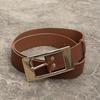 New Large Rectangular Buckle Basic Flat Plate Women's Belt PU Pin Buckle Fashionable and Versatile Women's Belt