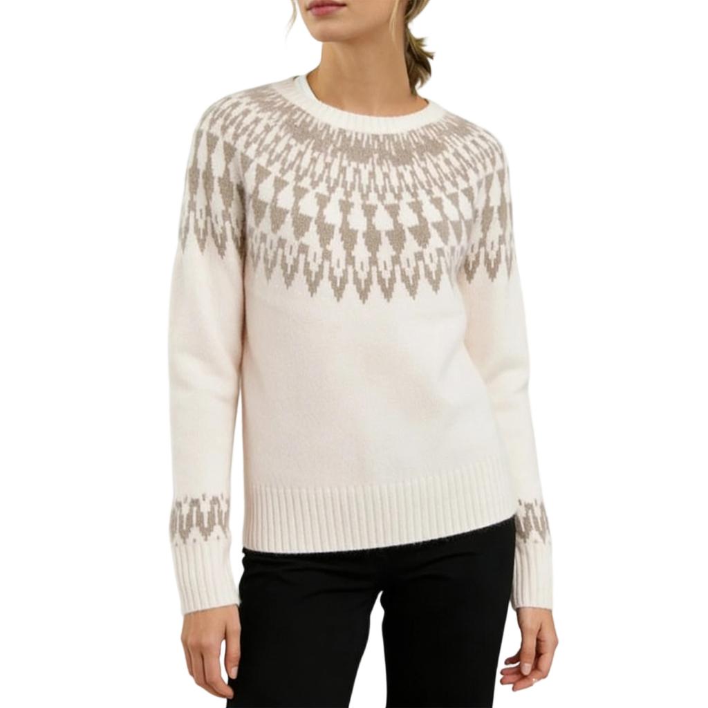 Women's Fashion Sweater Round Neck Loose Crewneck Long Sleeve Knit Top