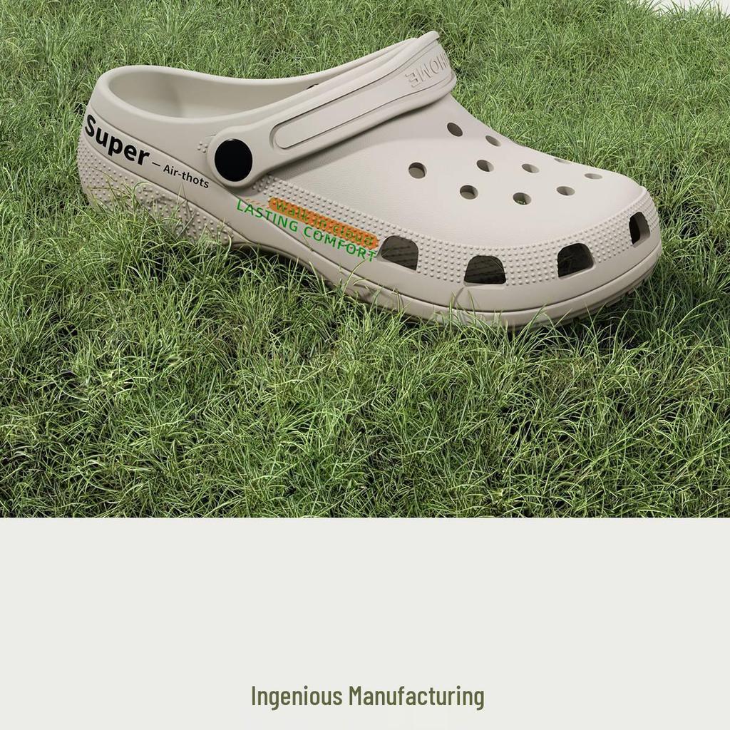 Buty EVA z dziurkami: 2025 Antypoślizgowe Dezodorujące Kapcie Zamknięte na Palce na Plażę i na Zewnątrz, Letni Styl Męski i Damski z Unikalnym Komfortem Kroku.