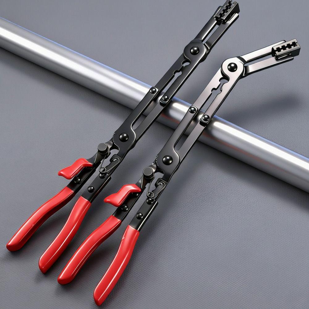 Long Reach Clamp Removal Tool Adjustable Fuel Line Pliers Hose Clamp Pliers Auto Repair