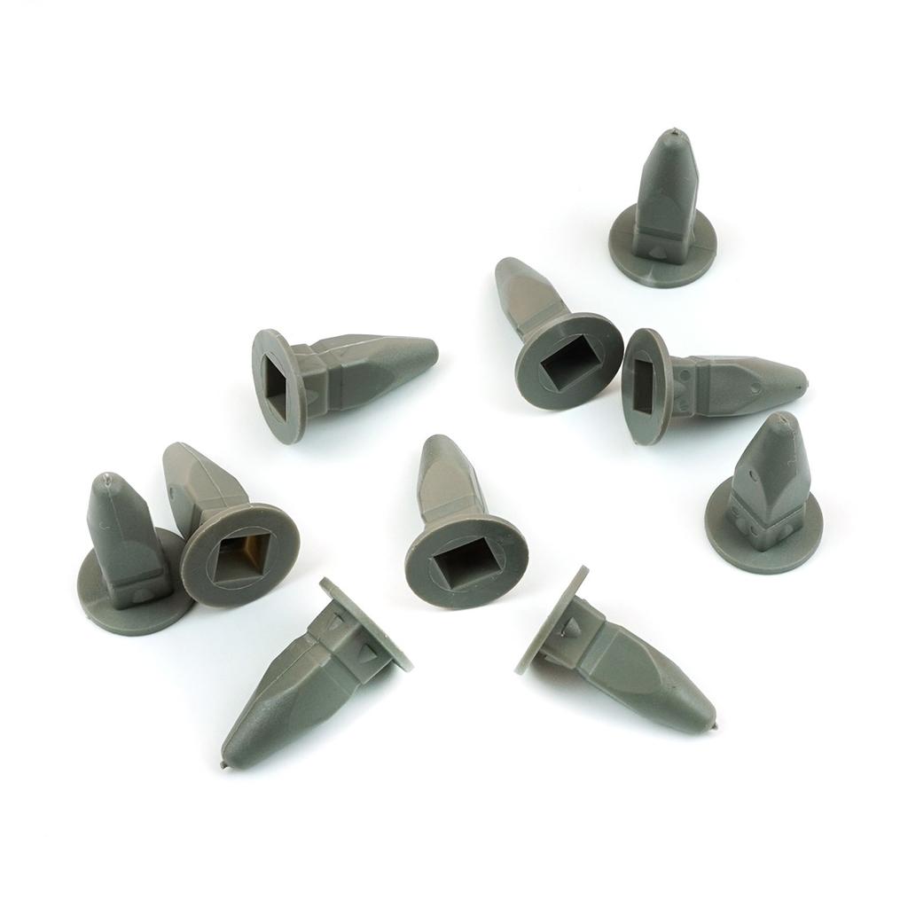 BROSS Auto Parts BCF263 10 Pieces Plate  Clip,Gray, Lock Nut for  VW : 357868143