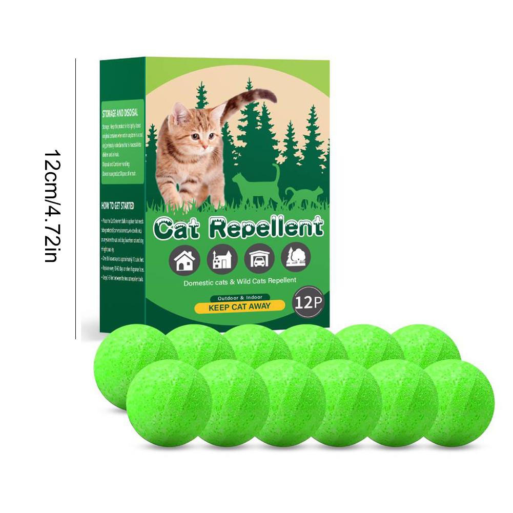 1/2set Cat Deterrent Outdoor Indoor Natural Peppermint Oil Cat Deterrent Ball Cat Repellent Keep Cats Off Yard Garden Lawn Plant