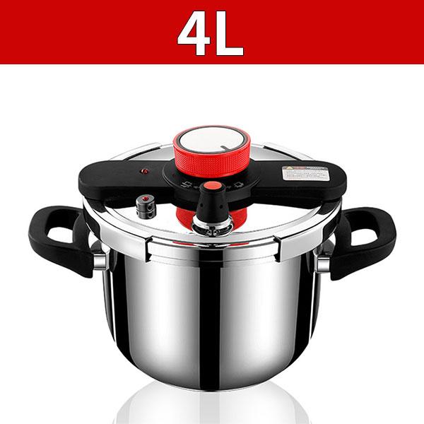 4L/6L Pressure Cooker Stainless Steel Explosion-proof Pressure Pot Cooking Pressure Cooker Easy Use Induction Kitchen Cookware