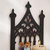 Gothic Throne Wall Floating Shelf Black Wooden Wall Mount Display Shelf Decoration Living Room Bedroom Bathroom Storage Rack
