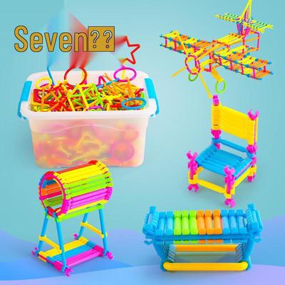 138-Piece Smart Stick Building Blocks for Children's Educational Desktop Insertion – Plastic Handmade Toys