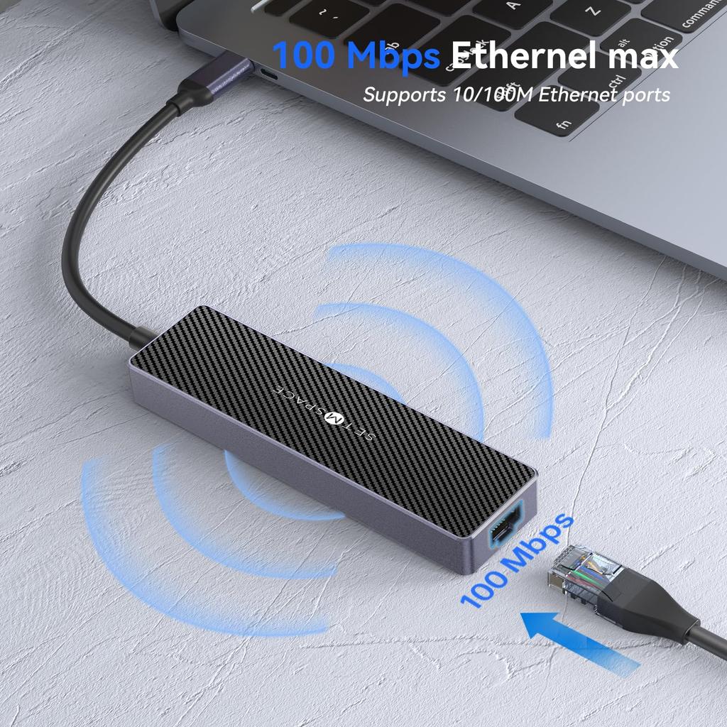 SETMSPACE Docking Station Type C Docking Station Type C Hub 5Gbps HDMI Docking PD 60w Docking Station Aluminum Alloy ABS Material Docking HDMI PD