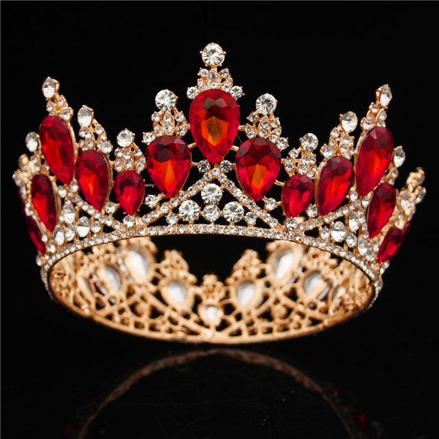 

Барочная хрустальная корона, тиара королевы невесты, диадема, выпускной бал, свадебные украшения для волос, тиары и короны, обруч для волос, украшения для головы