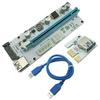 008S PC PCIe PCI-E PCI Express Riser Card 1x To 16x USB 3.0 Data Cable SATA To 4Pin IDE Molex Power Supply for BTC Miner Machine
