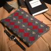 Red wool scarf men's fashion versatile high-end plaid winter dad old man trend scarf