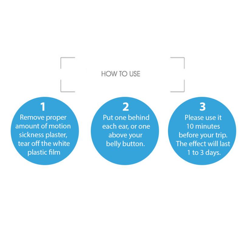 20pcs Motion Sickness Plasters Anti-motion Sickness Seasick Patch Machine Stickers Children Adult